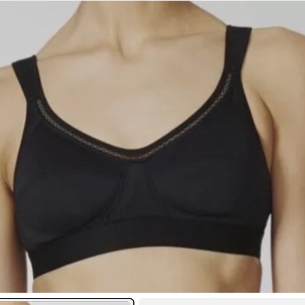 Adidas Stella McCartney Sport Bra Removable Cups Stretchy Black L runs as S-M